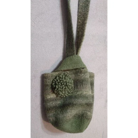 Wool Hobo Bucket Purse Bag in Shades of Green - About 10x10- Boho- Slouchy- EUC! - Picture 2 of 10